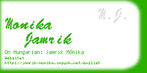 monika jamrik business card