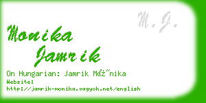 monika jamrik business card